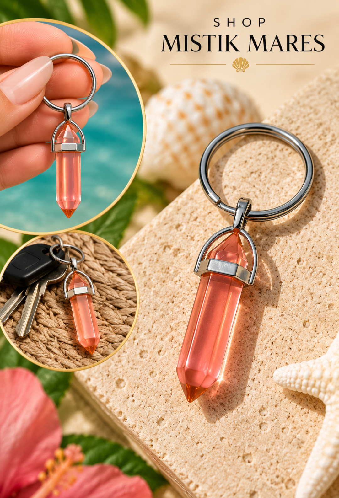 Keychain Cherry Quartz