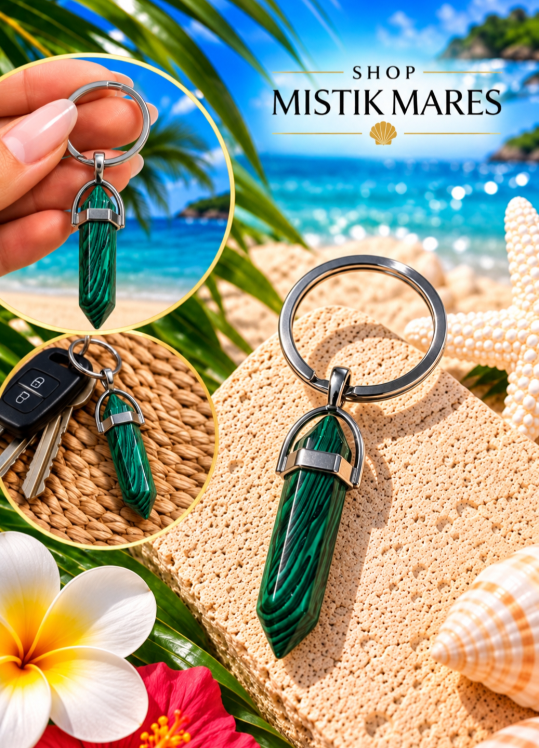 Keychain Malaquita