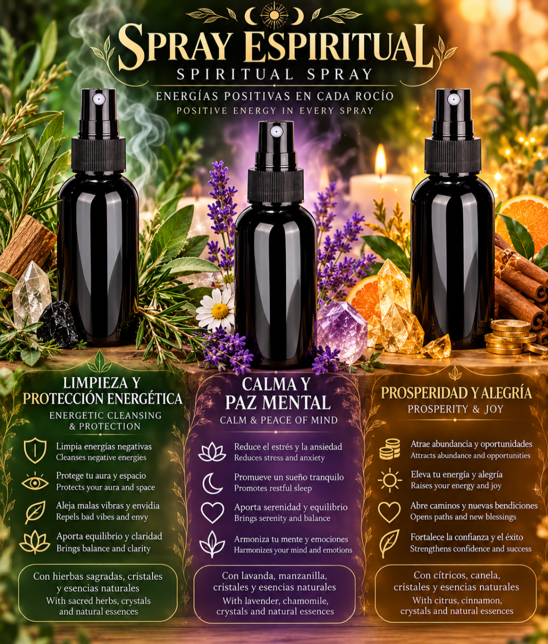 Paquete de 3 Sprays (3oz c/u)